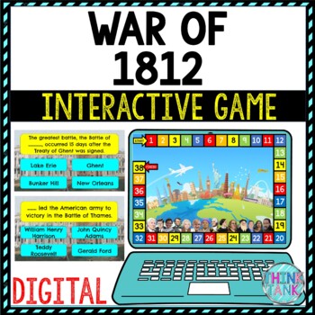 War of 1812 Review Game Board | Digital | Google Slides