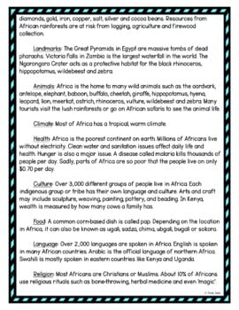Africa DIGITAL Reading Passage and Questions - Self Grading - Image 3