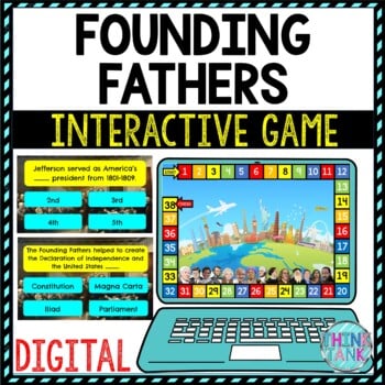 Founding Fathers Review Game Board | Digital | Google Slides
