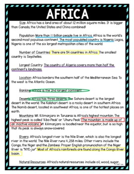 Africa Color by Number, Reading Passage and Text Marking - Image 4