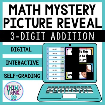 3 Digit Addition WITH Regrouping | Math Mystery Picture Reveal | Joke | Set 1