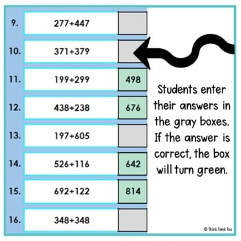 3 Digit Addition WITH Regrouping | Math Mystery Picture Reveal | Joke | Set 2 - Image 2