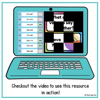 3 Digit Addition WITH Regrouping | Math Mystery Picture Reveal | Joke | Set 2 - Image 4