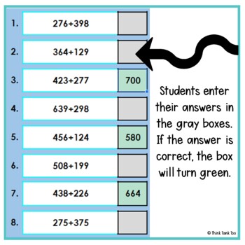 3 Digit Addition and Subtraction WITH Regrouping | Math Mystery Picture Reveal - Image 2
