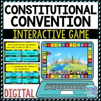 Constitutional Convention Review Game Board | Digital | Google Slides