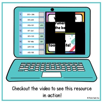 3 Digit Addition and Subtraction WITHOUT Regrouping | Math Mystery Picture 2 - Image 4