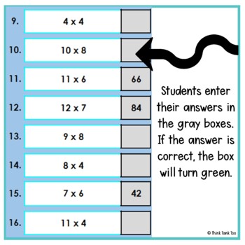 Multiplication up to 12 x 12 | Math Mystery Picture Reveal | Joke | Fact Fluency - Image 2