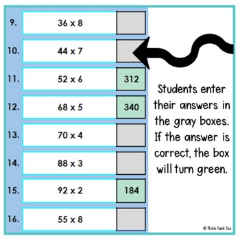 Multiplication - 2 digit x 1 digit - Math Mystery Picture Reveal - Joke - Set 1 - Image 2
