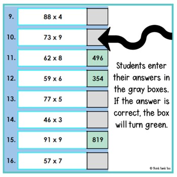 Multiplication - 2 digit x 1 digit - Math Mystery Picture Reveal - Joke - Set 2 - Image 2