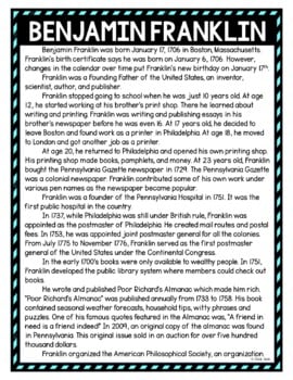 Benjamin Franklin DIGITAL Reading Passage and Questions - Self Grading - Image 2