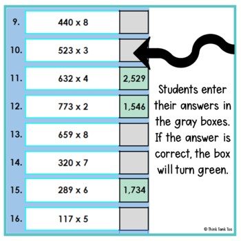Multiplication - 3 digit x 1 digit - Math Mystery Picture Reveal - Joke - Image 2
