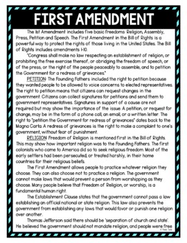 First Amendment DIGITAL Reading Passage and Questions - Self Grading - Image 2