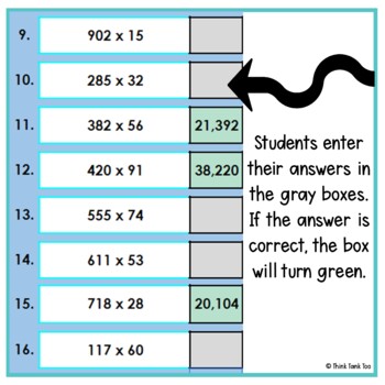 Multiplication - 3 digit x 2 digit - Math Mystery Picture Reveal - Joke - Image 2