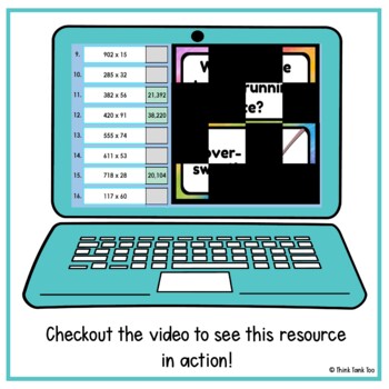 Multiplication - 3 digit x 2 digit - Math Mystery Picture Reveal - Joke - Image 4