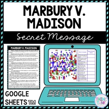 Marbury V. Madison Secret Message Activity for Google Sheets™