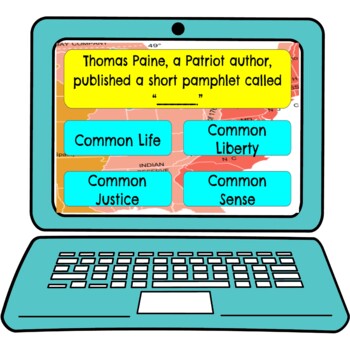 Patriots and Loyalists Review Game Board | Digital | Google Slides | 13 Colonies - Image 2