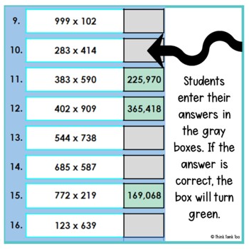 Multiplication - 3 digit x 3 digit - Math Mystery Picture Reveal - Joke - Set 2 - Image 2