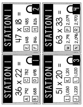 Multiplication Escape Room | 2 digit x 2 digit | Math Activity | Print and Go - Image 4