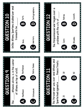 Ancient Greece Task Cards Review Game Activity | Ancient History - Image 2