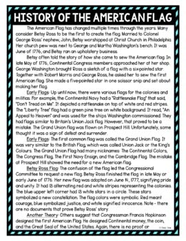 History of the American Flag DIGITAL Reading Passage and Questions Self Grading - Image 2