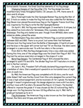 History of the American Flag DIGITAL Reading Passage and Questions Self Grading - Image 4