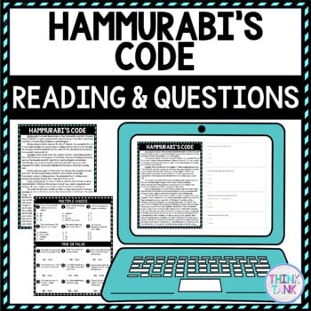 Hammurabi's Code DIGITAL Reading Passage and Questions - Self Grading