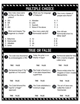 Hammurabi's Code DIGITAL Reading Passage and Questions - Self Grading - Image 3