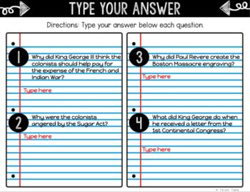 Revolutionary War Causes DIGITAL Interactive Notebook | Choice Board - Image 4