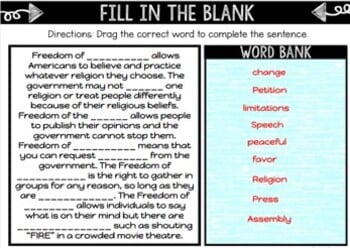 Bill of Rights DIGITAL Interactive Notebook | Choice Board | U.S. Constitution - Image 2