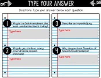 Bill of Rights DIGITAL Interactive Notebook | Choice Board | U.S. Constitution - Image 3