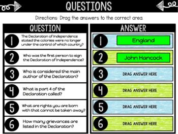 Declaration of Independence DIGITAL Interactive Notebook | Choice Board - Image 2