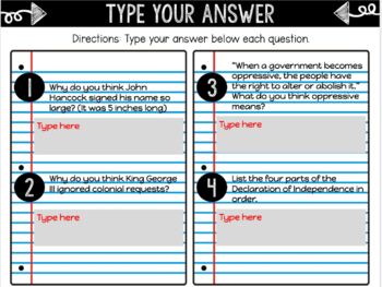 Declaration of Independence DIGITAL Interactive Notebook | Choice Board - Image 4