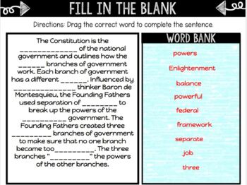 Branches of Government DIGITAL Interactive Notebook | Choice Board - Image 3