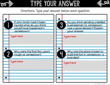 Jamestown DIGITAL Interactive Notebook | Choice Board | Pocahontas - Image 3
