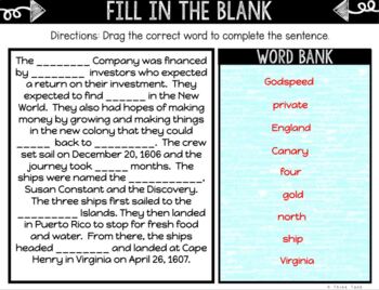 Jamestown DIGITAL Interactive Notebook | Choice Board | Pocahontas - Image 4