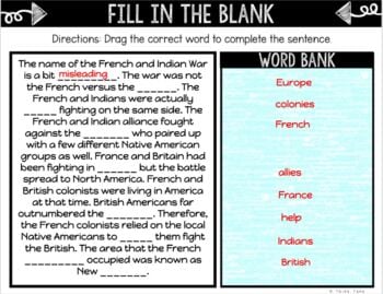 French and Indian War DIGITAL Interactive Notebook | Choice Board - Image 3