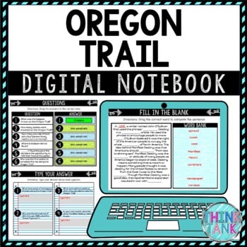 Oregon Trail DIGITAL Interactive Notebook | Choice Board | Westward Expansion