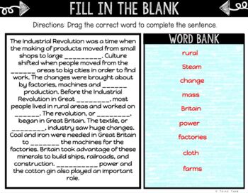 Industrial Revolution DIGITAL Interactive Notebook | Choice Board - Image 3
