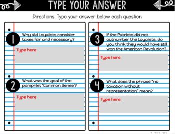 Patriots and Loyalists DIGITAL Interactive Notebook | American Revolution - Image 4