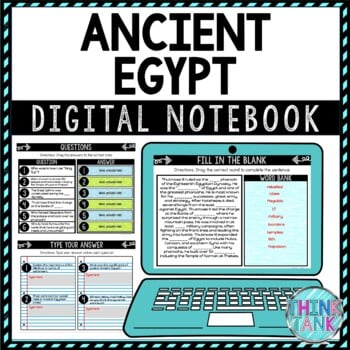 Ancient Egypt DIGITAL Interactive Notebook | Choice Board | King Tut