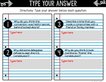 Constitutional Convention DIGITAL Interactive Notebook | Choice Board - Image 4