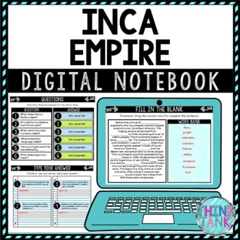 Inca Empire DIGITAL Interactive Notebook | Choice Board | Ancient History
