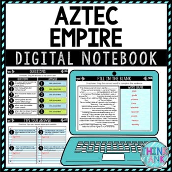 Aztec Empire DIGITAL Interactive Notebook | Choice Board | Ancient History