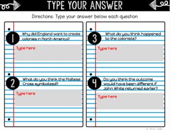 Lost Colony of Roanoke DIGITAL Interactive Notebook | Choice Board - Image 4