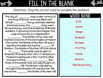 Battle of Bunker Hill DIGITAL Interactive Notebook | Revolutionary War - Image 3