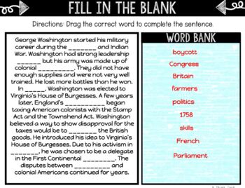 George Washington DIGITAL Interactive Notebook | Choice Board | Presidents - Image 2