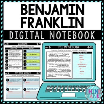 Benjamin Franklin DIGITAL Interactive Notebook | Choice Board