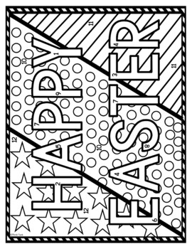 Easter Color by Number, Reading Passage and Text Marking - Image 2