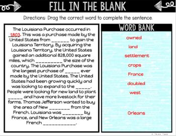 Louisiana Purchase DIGITAL Interactive Notebook | Choice Board - Image 2