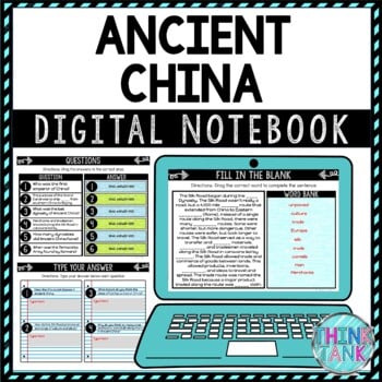 Ancient China DIGITAL Interactive Notebook | Choice Board